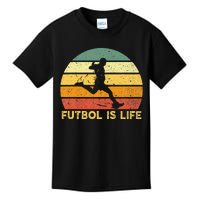 Futbol Is Life Retro Vintage T Soccer Player Costume Kids T-Shirt