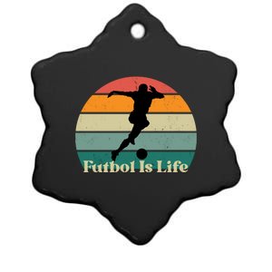 Futbol Is Life Ceramic Star Ornament