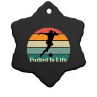 Futbol Is Life Ceramic Star Ornament