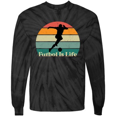 Futbol Is Life Tie-Dye Long Sleeve Shirt