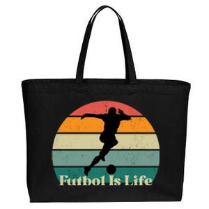 Futbol Is Life Cotton Canvas Jumbo Tote