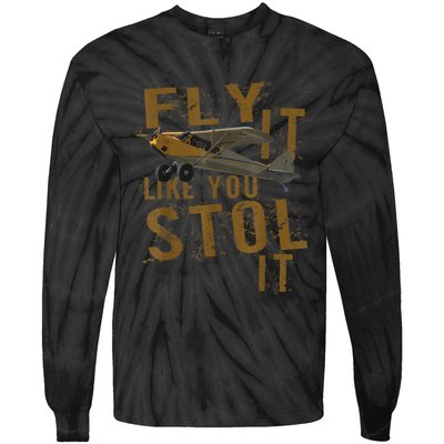 Fly It Like You STOL It Tie-Dye Long Sleeve Shirt