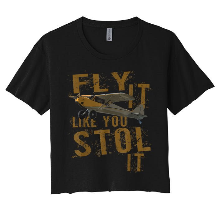 Fly It Like You STOL It Women's Crop Top Tee