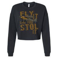 Fly It Like You STOL It Cropped Pullover Crew