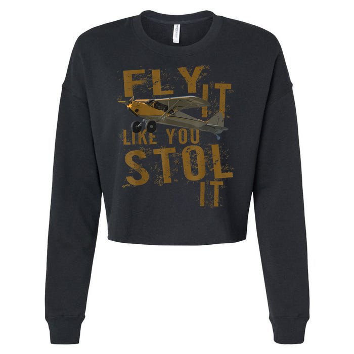 Fly It Like You STOL It Cropped Pullover Crew