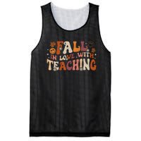 Fall In Love With Teaching Autum Thanksgiving Mesh Reversible Basketball Jersey Tank