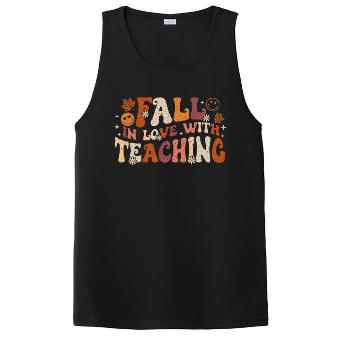 Fall In Love With Teaching Autum Thanksgiving PosiCharge Competitor Tank