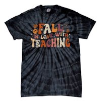 Fall In Love With Teaching Autum Thanksgiving Tie-Dye T-Shirt