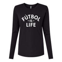 Futbol Is Life Soccer Funny Football Lover Womens Cotton Relaxed Long Sleeve T-Shirt