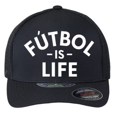 Futbol Is Life Soccer Funny Football Lover Flexfit Unipanel Trucker Cap