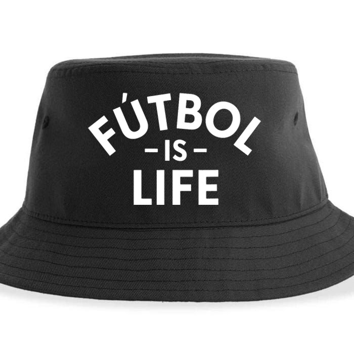 Futbol Is Life Soccer Funny Football Lover Sustainable Bucket Hat