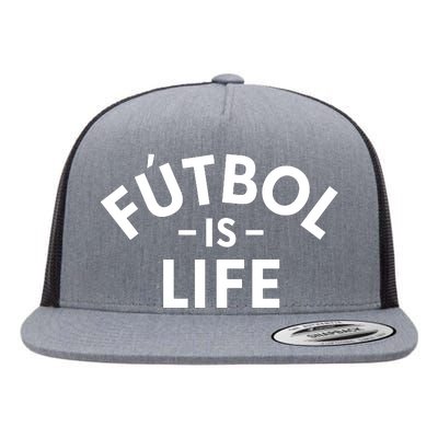 Futbol Is Life Soccer Funny Football Lover Flat Bill Trucker Hat