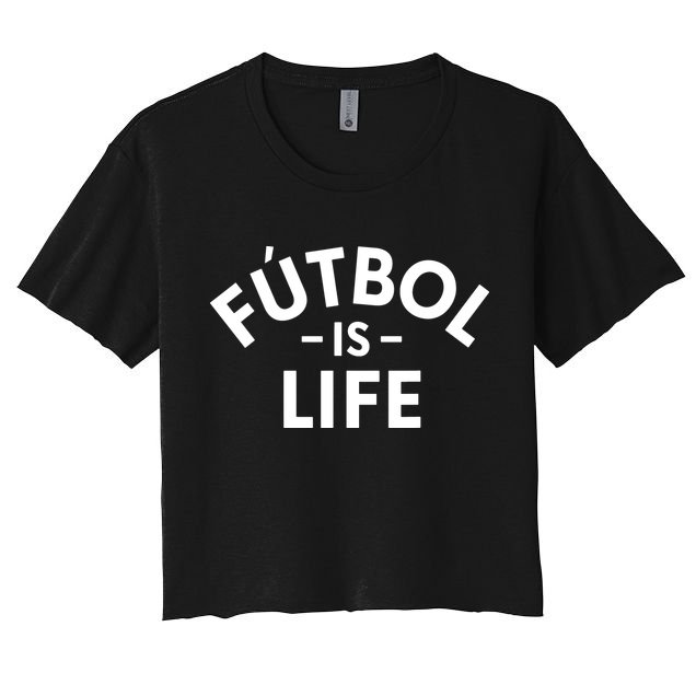 Futbol Is Life Soccer Funny Football Lover Crop Top