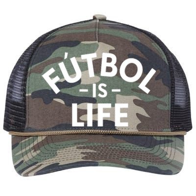 Futbol Is Life Soccer Funny Football Lover Retro Rope Trucker Hat Cap