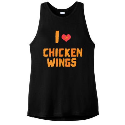 Funny I Love Chicken Wings Gift Fast Food Gift Gift Ladies PosiCharge Tri-Blend Wicking Tank