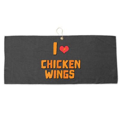 Funny I Love Chicken Wings Gift Fast Food Gift Gift Large Microfiber Waffle Golf Towel