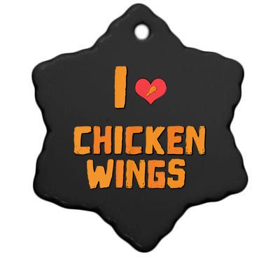 Funny I Love Chicken Wings Gift Fast Food Gift Gift Ceramic Star Ornament