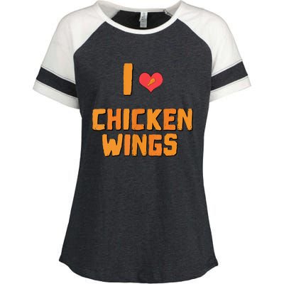 Funny I Love Chicken Wings Gift Fast Food Gift Gift Enza Ladies Jersey Colorblock Tee