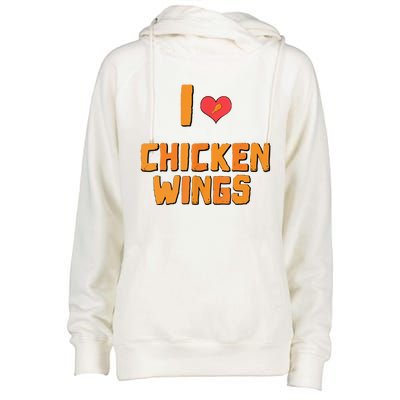 Funny I Love Chicken Wings Gift Fast Food Gift Gift Womens Funnel Neck Pullover Hood