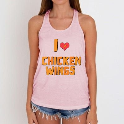 Funny I Love Chicken Wings Gift Fast Food Gift Gift Women's Knotted Racerback Tank