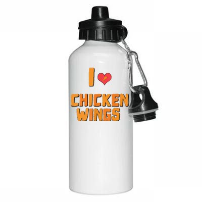 Funny I Love Chicken Wings Gift Fast Food Gift Gift Aluminum Water Bottle