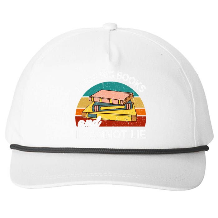 Funny I Like Big Books Cannot Lie English Reading Teacher Snapback Five-Panel Rope Hat