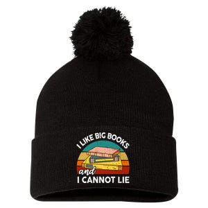 Funny I Like Big Books Cannot Lie English Reading Teacher Pom Pom 12in Knit Beanie