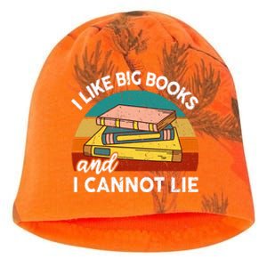 Funny I Like Big Books Cannot Lie English Reading Teacher Kati - Camo Knit Beanie