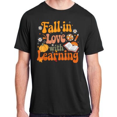 Fall In Love With Learning Teacher Adult ChromaSoft Performance T-Shirt