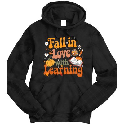 Fall In Love With Learning Teacher Tie Dye Hoodie