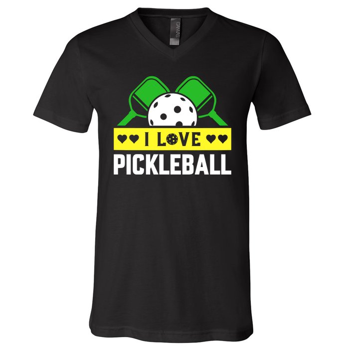 Funny I Love Pickleball V-Neck T-Shirt