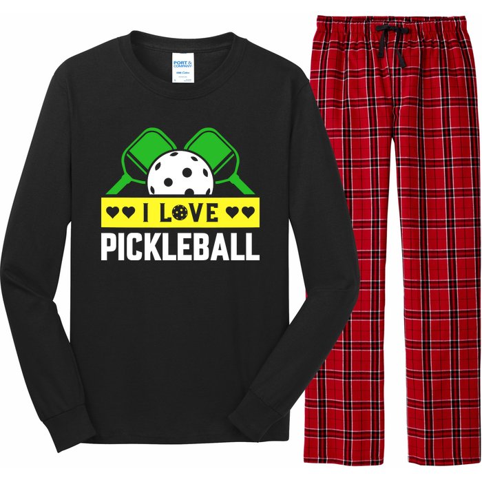 Funny I Love Pickleball Long Sleeve Pajama Set