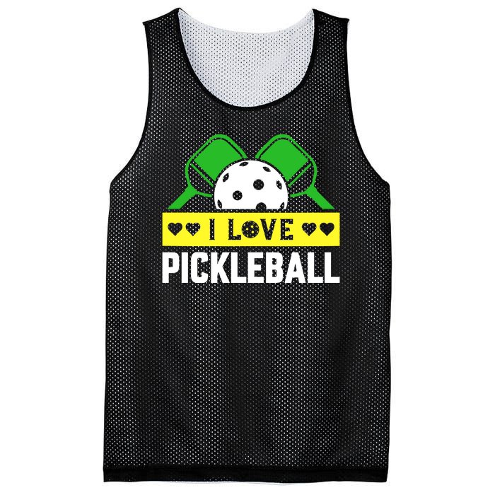 Funny I Love Pickleball Mesh Reversible Basketball Jersey Tank