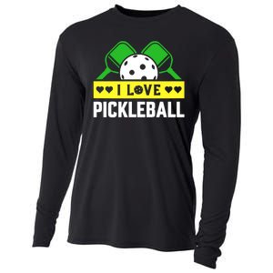 Funny I Love Pickleball Cooling Performance Long Sleeve Crew