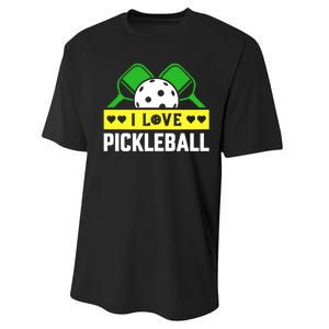 Funny I Love Pickleball Performance Sprint T-Shirt