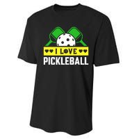 Funny I Love Pickleball Performance Sprint T-Shirt