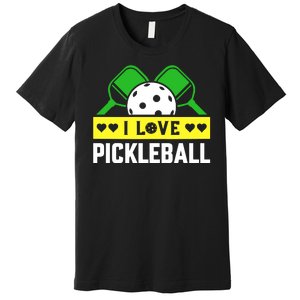 Funny I Love Pickleball Premium T-Shirt