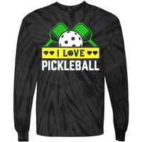 Funny I Love Pickleball Tie-Dye Long Sleeve Shirt