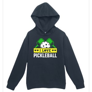 Funny I Love Pickleball Urban Pullover Hoodie