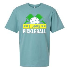 Funny I Love Pickleball Sueded Cloud Jersey T-Shirt