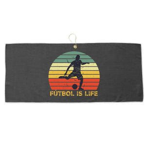 Futbol Is Life Large Microfiber Waffle Golf Towel