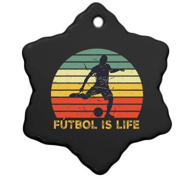 Futbol Is Life Ceramic Star Ornament