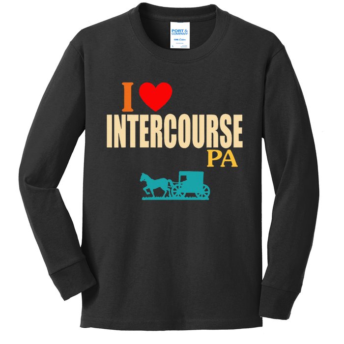 Funny I Love Intercourse Pa Apparel Kids Long Sleeve Shirt