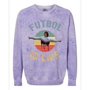 Futbol Is Life Soccer Ball Team Fan Lovers Goals Of Life Colorblast Crewneck Sweatshirt