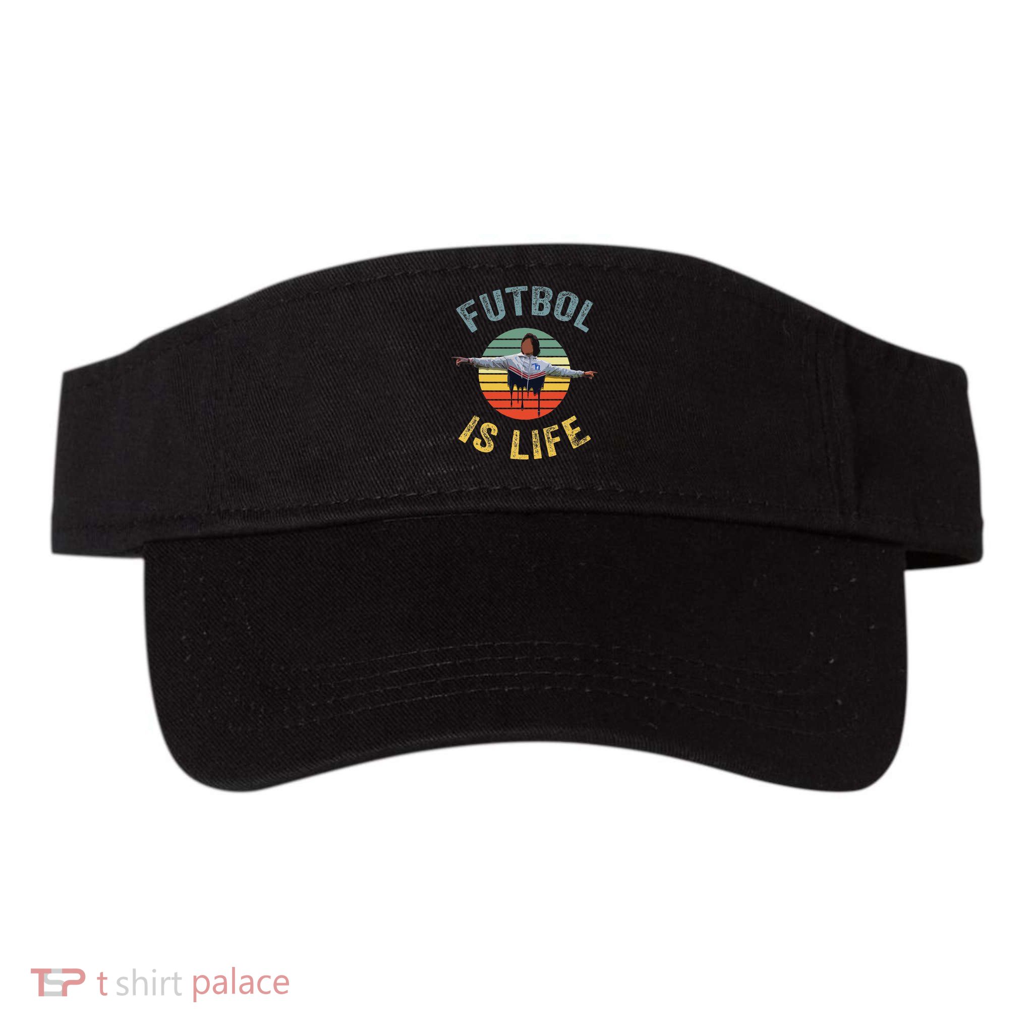 Futbol Is Life Soccer Ball Team Fan Lovers Goals Of Life Visor