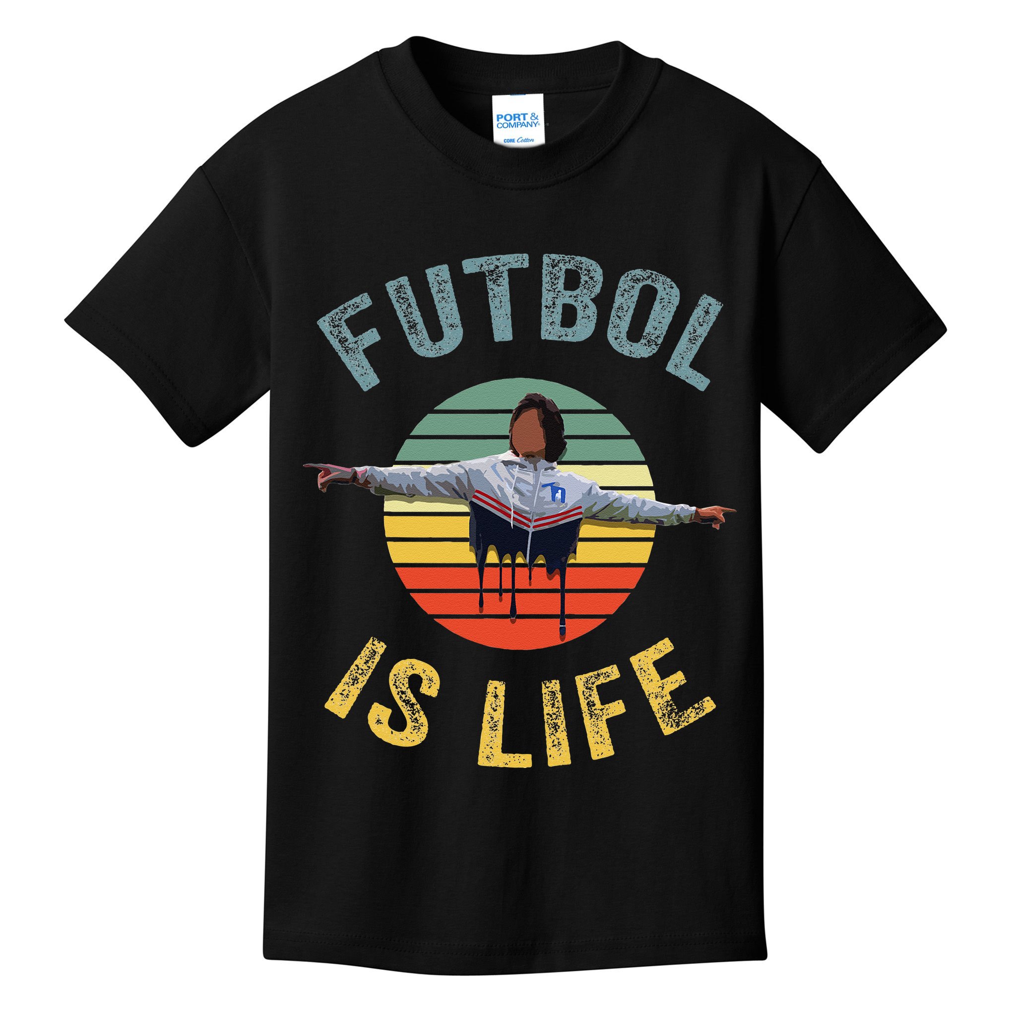 Futbol Is Life Soccer Ball Team Fan Lovers Goals Of Life Kids T-Shirt