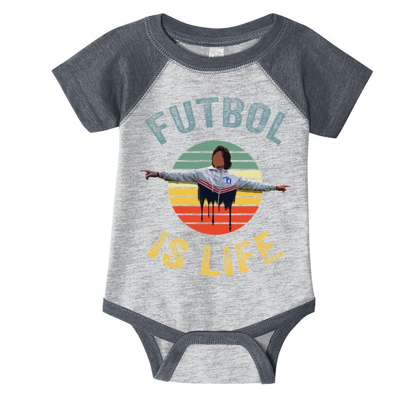 Futbol Is Life Soccer Ball Team Fan Lovers Goals Of Life Infant Baby Jersey Bodysuit