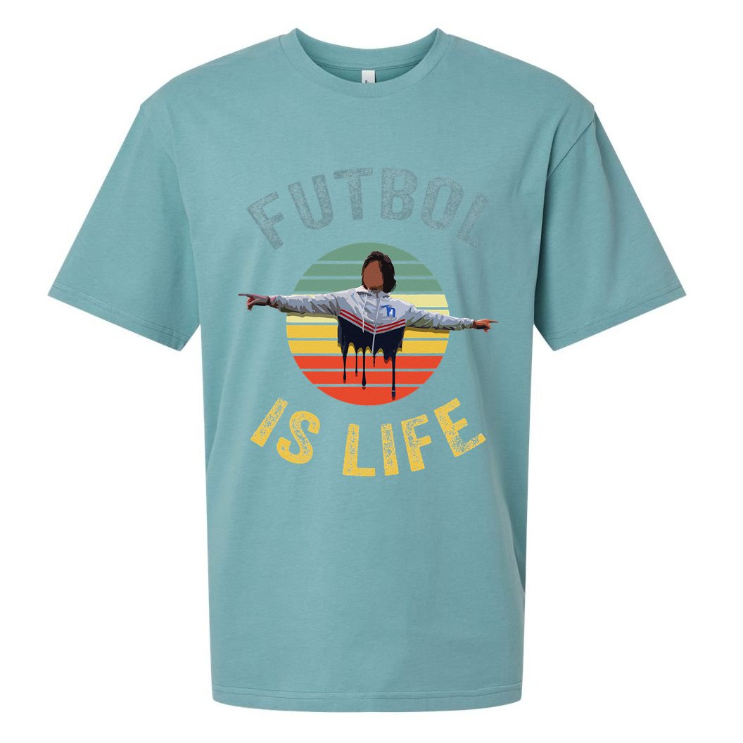 Futbol Is Life Soccer Ball Team Fan Lovers Goals Of Life Sueded Cloud Jersey T-Shirt