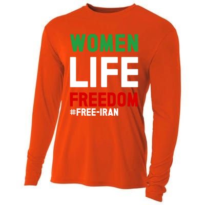 Free Iran Life Freedom Stand With Persian Funny Gift Cooling Performance Long Sleeve Crew