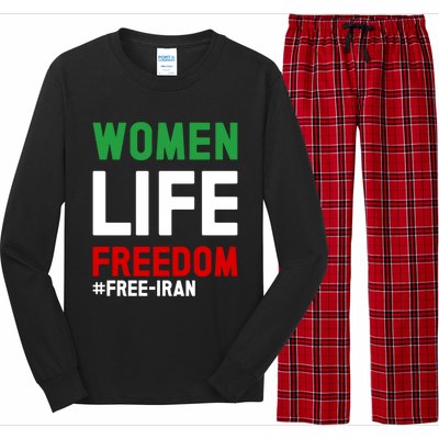 Free Iran Life Freedom Stand With Persian Funny Gift Long Sleeve Pajama Set